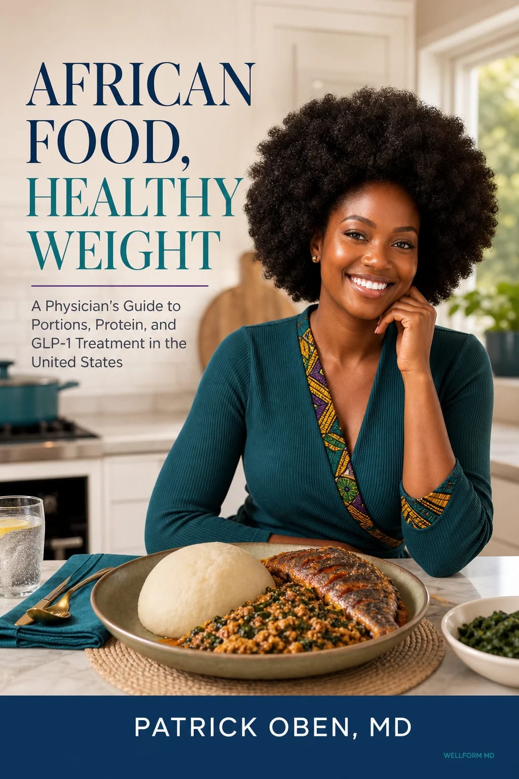 Book cover: African Food, Healthy Weight by Patrick Oben, MD