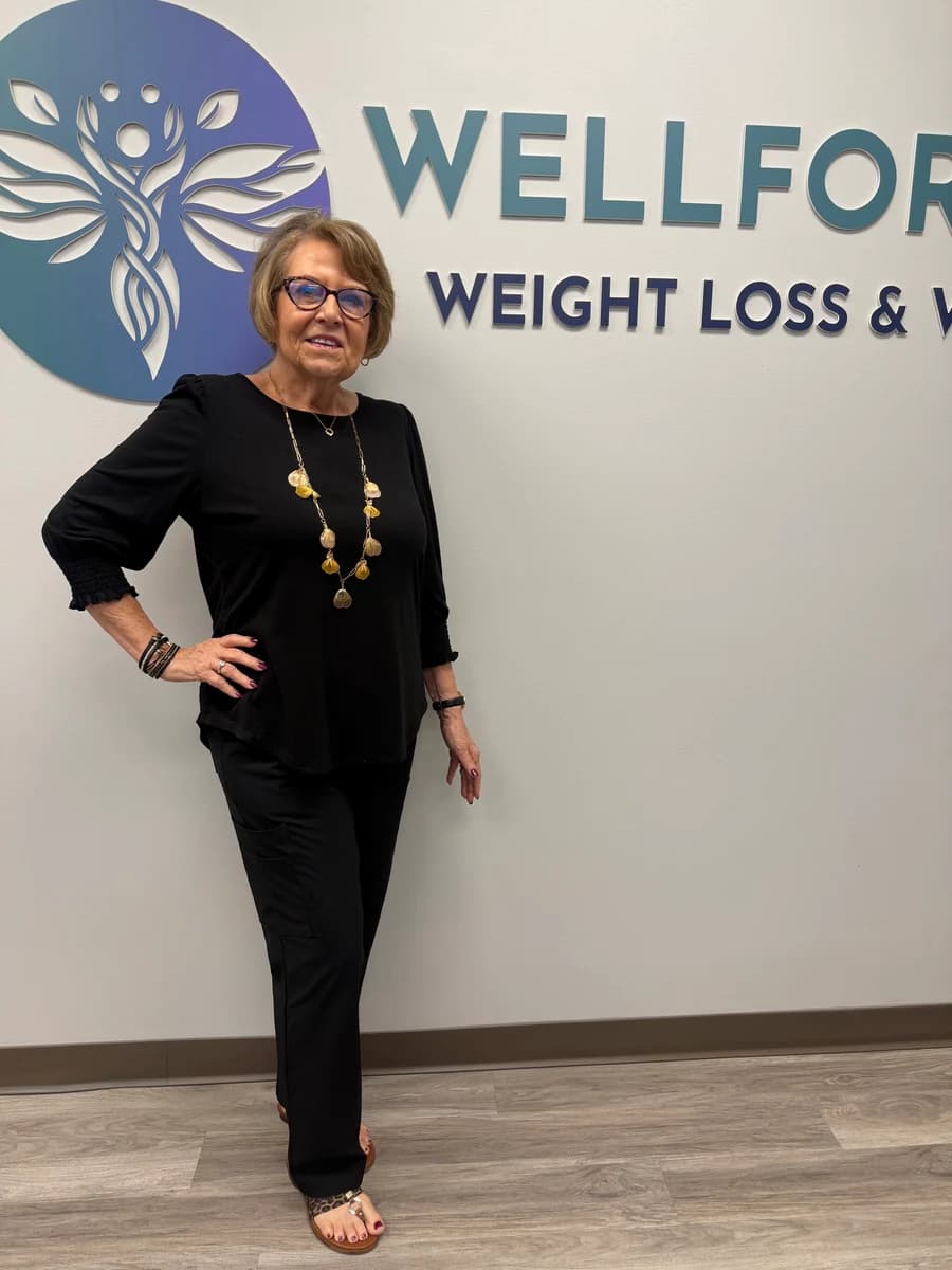 Barbara in her supplied current progress photograph at WellForm MD