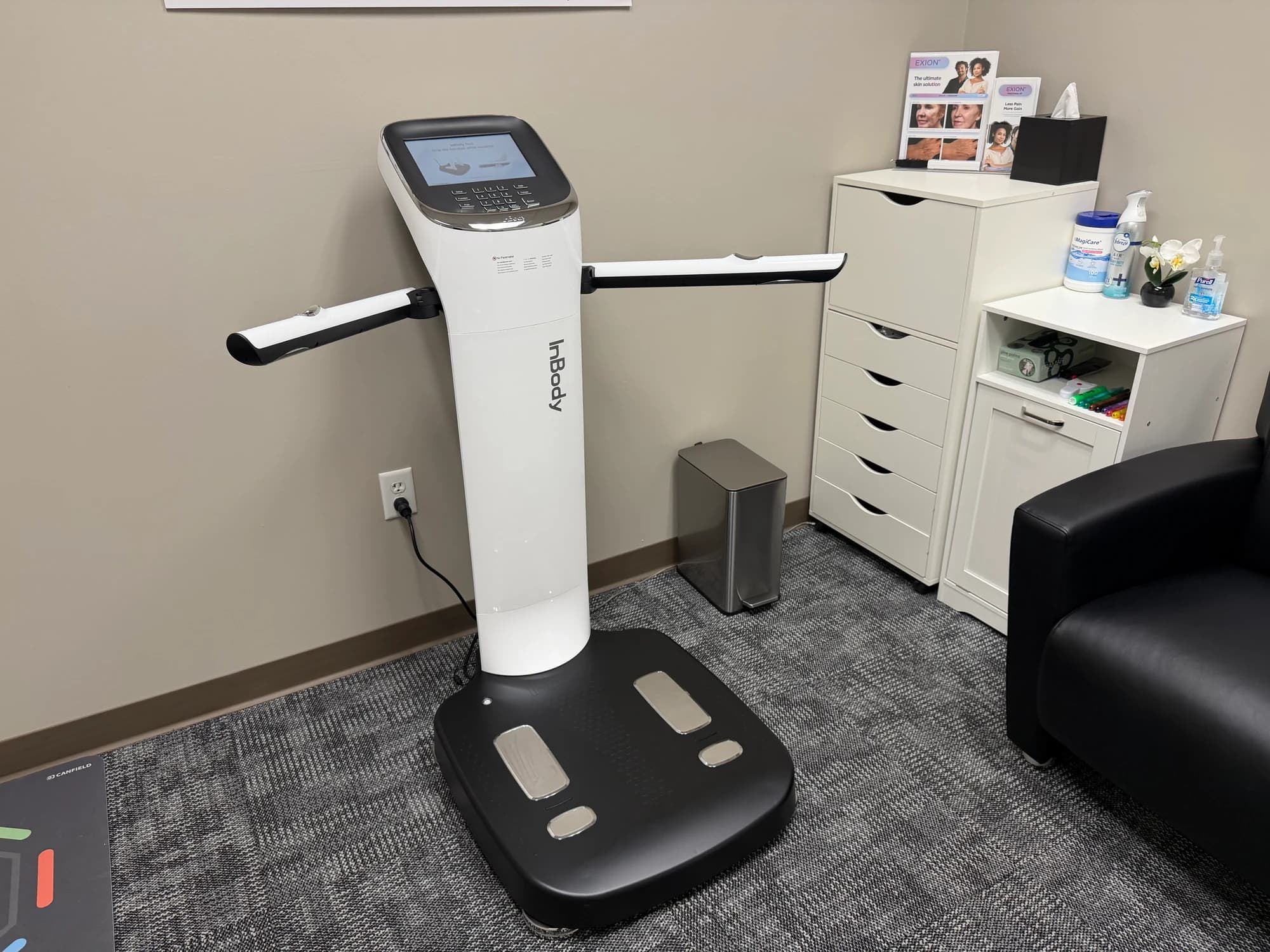 InBody 970 console, hand electrodes, and footplate at WellForm MD